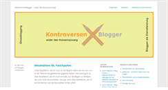 Desktop Screenshot of kontroversenblogger.de